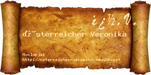 Österreicher Veronika névjegykártya